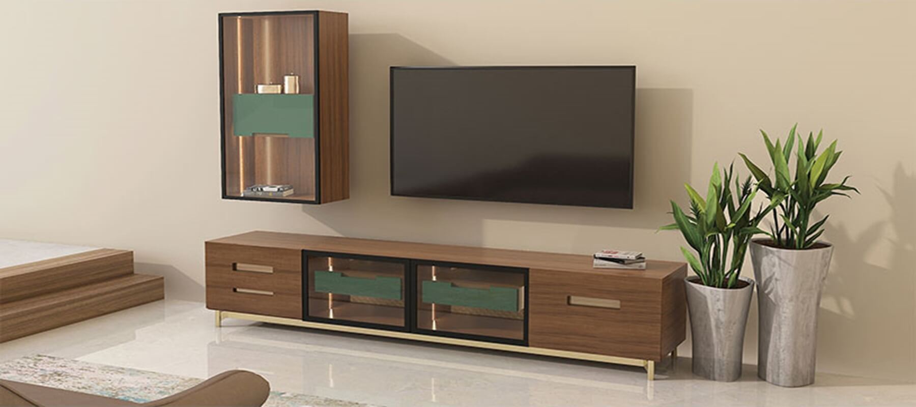 Tv Unit - 8ft Metal to Floor